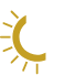 Icon of half sun half snowflake