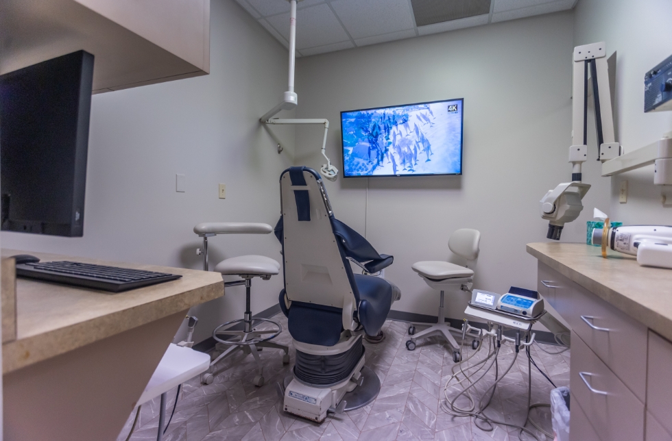 Imaging machine and doorway to treatment area