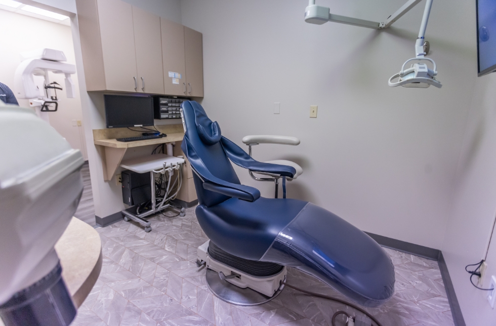 Dental treatment room with comfy chairs